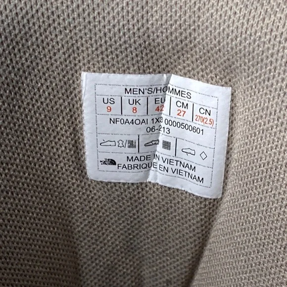 The North Face Men’s 9 Thermoball Zip Up Taupe Lace-Up Insulated Boots - Picture 10 of 14